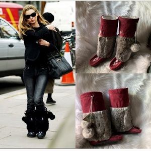 Fleeceline Real Fur Mukluks made/ Manitobah Canada